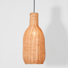Handwoven Rattan Vase Shaped Pendant Light Vintage Rustic Decor