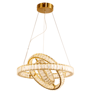 Circle Crystal LED Chandelier Luxurious Indoor Illumination Pendant Light 3000K/4000K/6000K