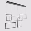 Large Rectangular Combination Stainless Steel Chandelier 3000K/4000K/6000K