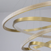 LED Aluminum Acrylic Circle Round Ring Pendant Light Four Tiers 