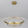 LED Aluminum Acrylic Circle Round Ring Pendant Light Two Tiers 