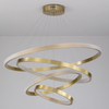 LED Aluminum Acrylic Circle Round Ring Pendant Light Four Tiers 