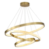 LED Aluminum Acrylic Circle Round Ring Pendant Light Three Tiers 