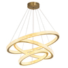 LED Aluminum Acrylic Circle Round Ring Pendant Light Three Tiers Bright From Two Sizes