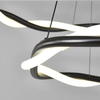 Modern LED Metal Silicone Twist Braided Pendant Light Two Tiers For Indoor Decor