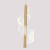 Spiral Acrylic LED Aluminum Small Pendant Light