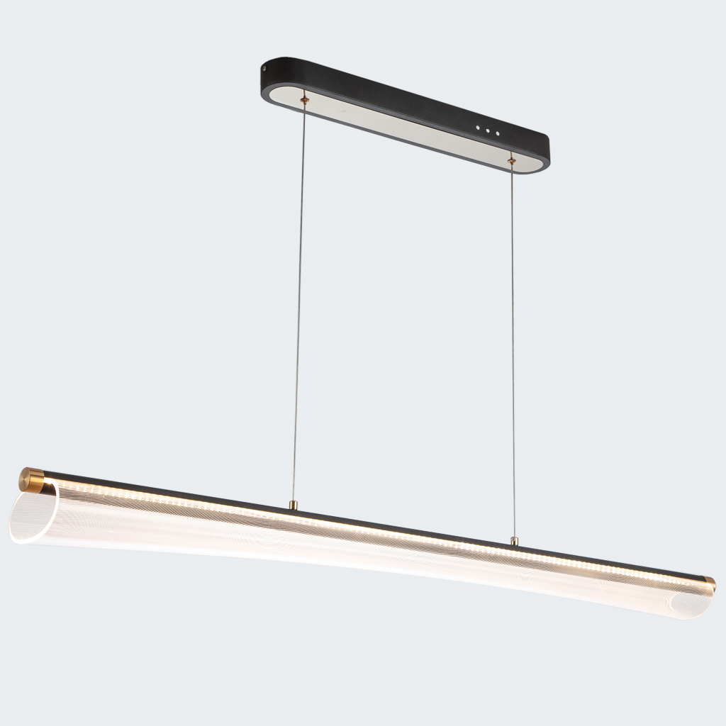 LED Tube Acrylic Pendant Light LED line Chandelier 3000K For Dining Room