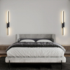 Modern Artistic LED Linear Straight Line Aluminum Acrylic Wall light Black Color