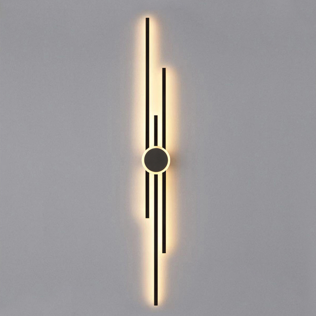 Modern LED Aluminum Triplet Straight Lines Wall Light 3000K 