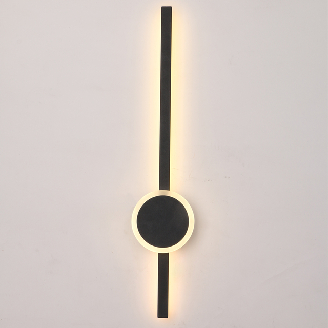 Modern LED Aluminum Straight Line Wall Light 3000K Gold Color