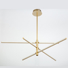 Modern LED Aluminum Straight Lines Pendant Light Middle Size Gold Color Adjustable Angles