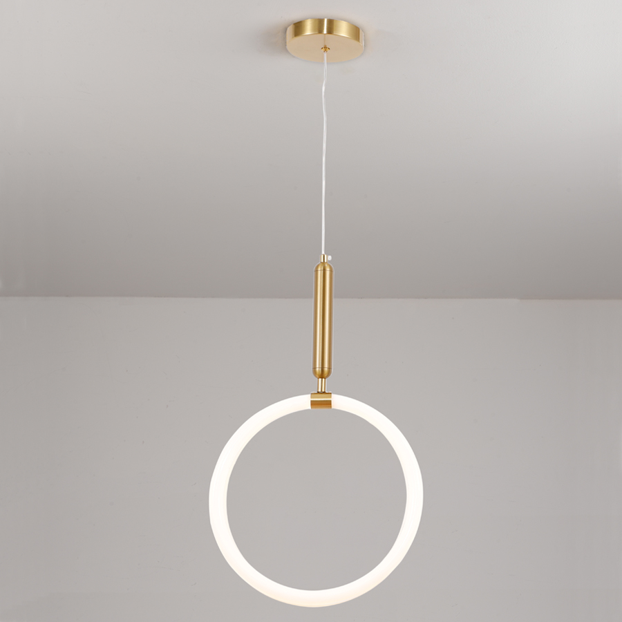 Contemporary Silicone Acrylic LED Pendant Light, Mid-Size, Energy Efficient