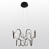 Double Circular Wave-Shaped Aluminum Pendant Light Chandelier Two Tiers For Indoor House