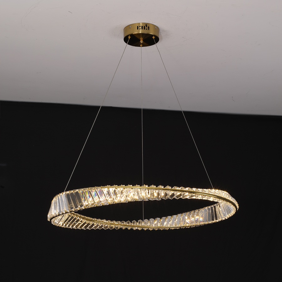 Spirally Curved Crystal Pendant Light Chandelier Indoor Decorative Fixture