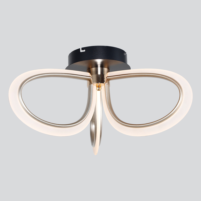 Contemporary Acrylic Ceiling Light with Floral Design 3 Heads 3000K