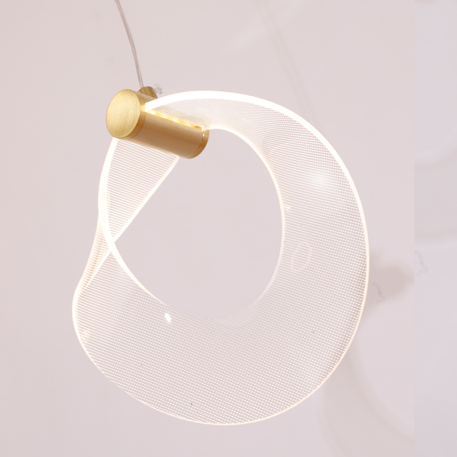 LED Circular Acrylic Small Pendant Light For Bed Side Decor 3000K/4000K/6000K