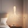 Ambient Crystal Pendant Light, 3000K Warm Glow, Irregular Shape for Bedside