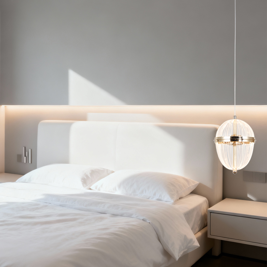 Artistic Design Acryli Coval LED Pendant Light For Indoor Decor