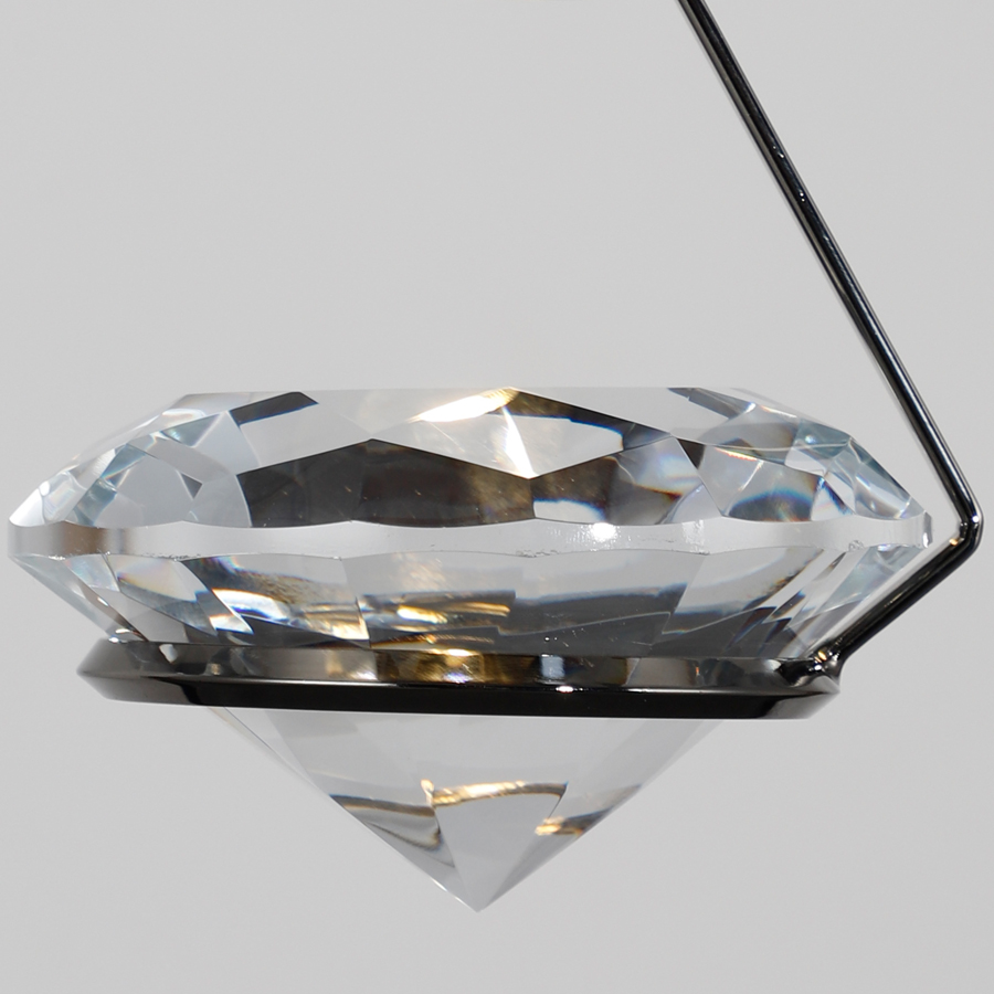 Elegant Crystal Diamond-shaped Glass Hanging Light LED Pendant Light