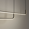 LED Double Linear Dinning Room Pendant Lamp Black Color MT-LD2209-2BK