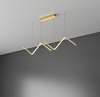 LED Double Linear Wave Aluminum Dinning Room Pendant Lamp Gold Color MT-LD267-GD