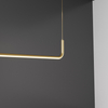 LED Single Linear Dinning Room Pendant Lamp Gold Color MT-LD2209-1GD