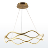 Aluminum Wave shaped LED Pendant Light Gold Color
