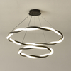Modern LED Metal Silicone Twist Braided Pendant Light Two Tiers For Indoor Decor