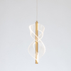 Double Helix Acrylic LED Aluminum Small Pendant Light For Home Dec
