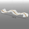 Big LED Wave Aluminum Acrylic Suspended Pendant Light 3000K Chandelier
