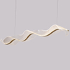 Big LED Wave Aluminum Acrylic Suspended Pendant Light 3000K Chandelier