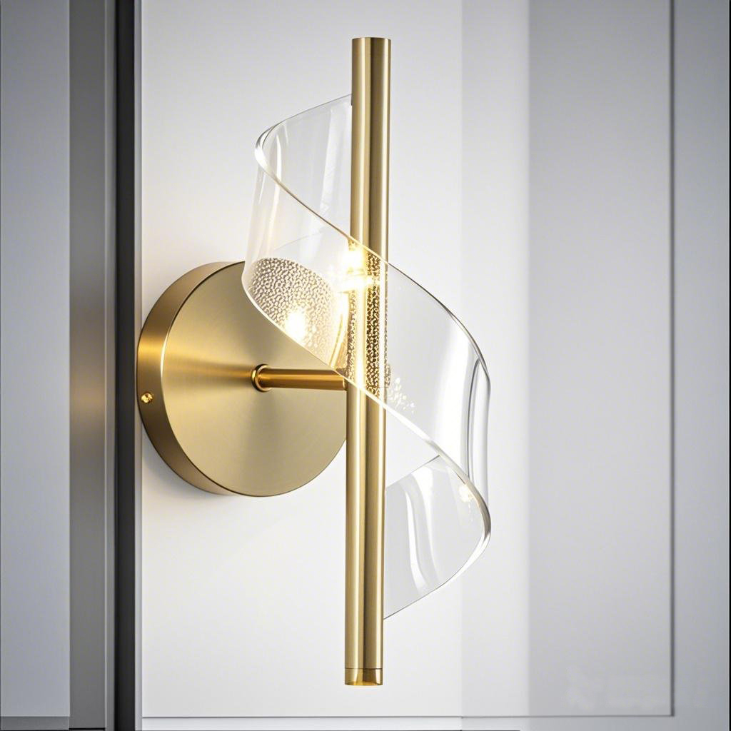 Artistic LED Acrylic Aluminum Wall Light Spiral Shape Wall Scone