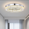 Modern LED Ceiling Lamp Crystal Accents Round Bright Light For Indoor Decor