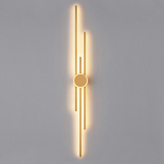 Modern LED Aluminum Triplet Straight Lines Wall Light 3000K 