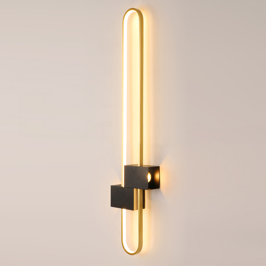 Modern LED Aluminum Oval Spot Wall Light 3000K Gold Color