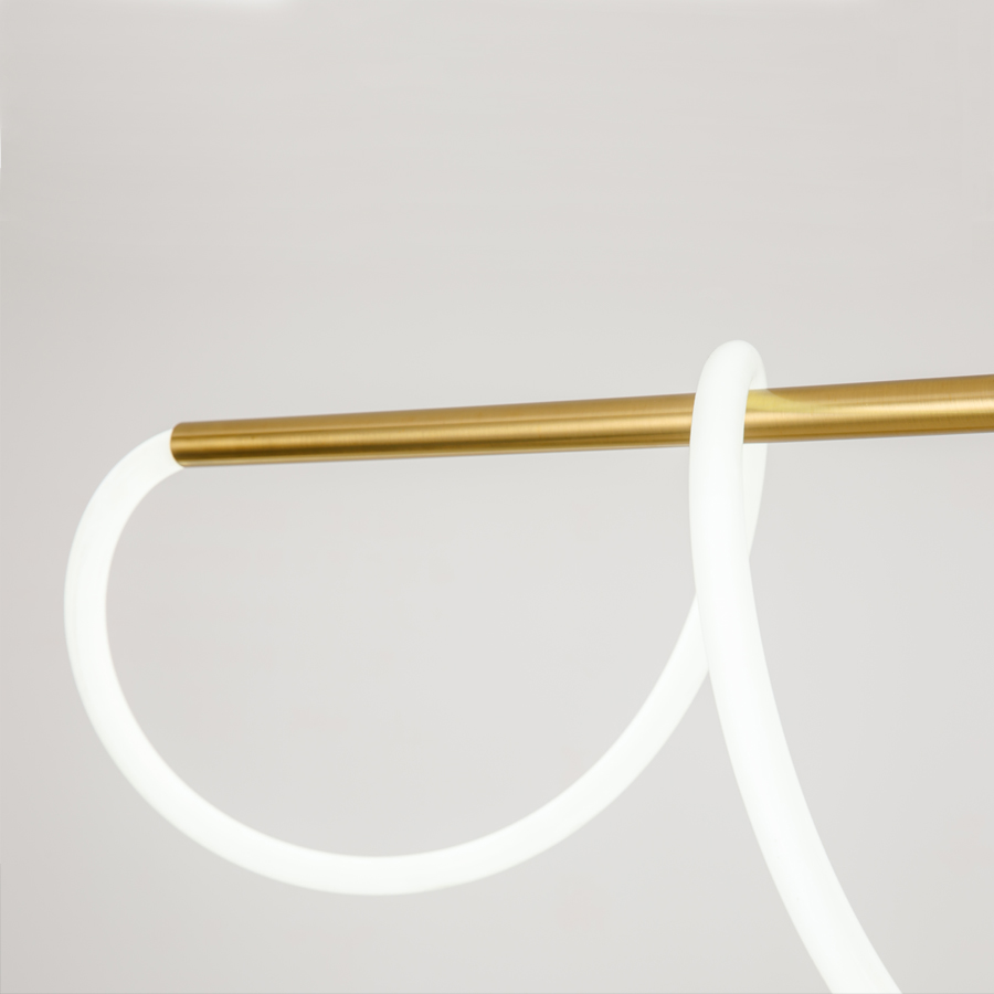  LED Horizontal Metal Flexible Silicone Pendant Light 