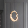 Elegant Crystal Ring Small Pendant Light Indoor Decorative Chandelier