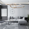 Horizontal Stainless Steel Gold Color Pendant Light Chandelier Large Design