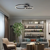 Modern Two Rings Ceiling Lighting With Transparent Acrylic