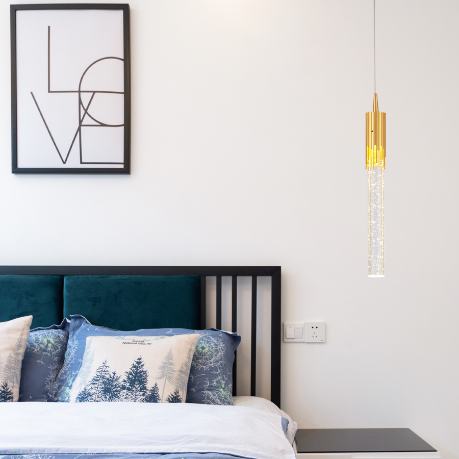 Elegant Mini Crystal Rod Pendant Light Indoor Decorative Fixture Perfect For Home Styling