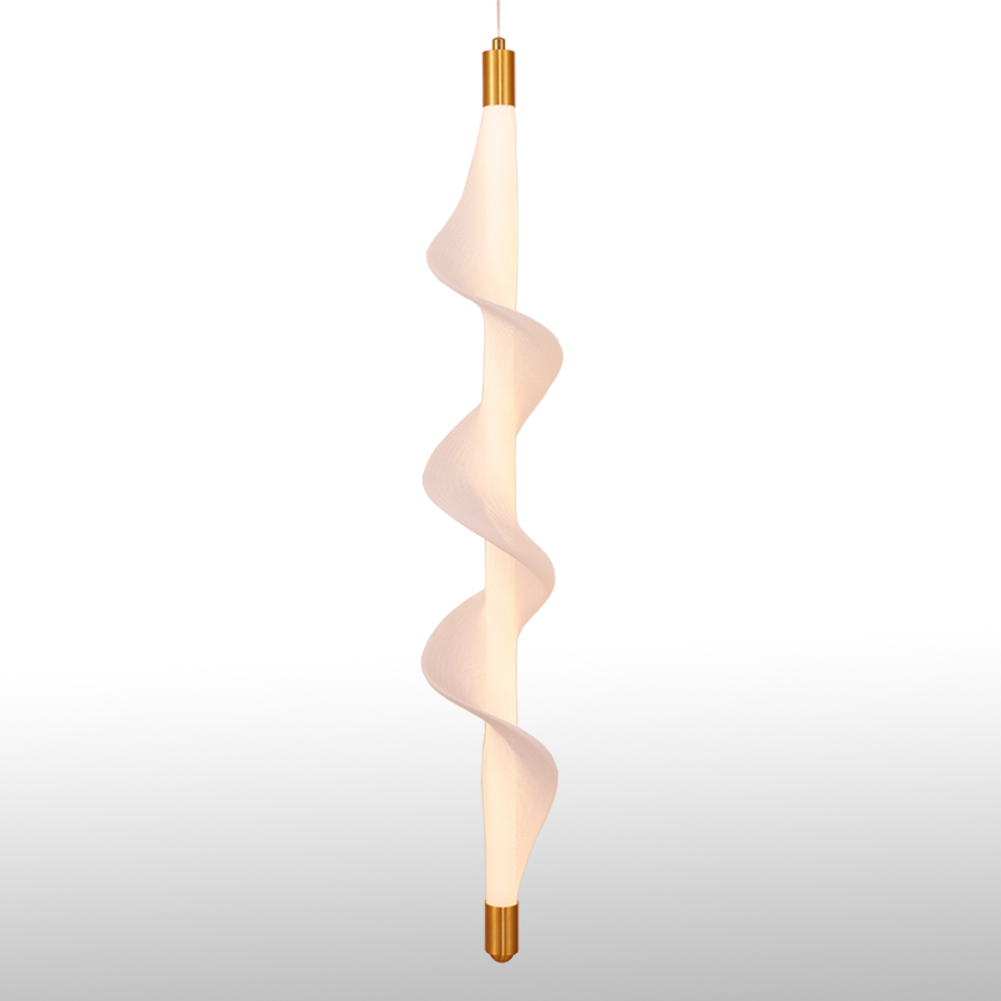 Spiral Mesh Fabric Silicone LED Small Hanging Pendant Light