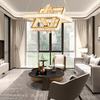 Square Crystal LED Chandelier Luxurious Indoor Illumination Pendant Light 3000K/4000K/6000K