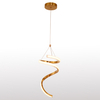 Spiral Curved Stainless Steel Small Pendant Lamp Bedside Hanging Light