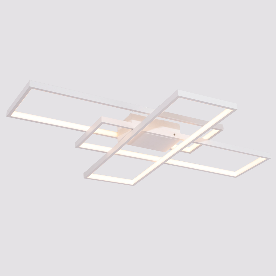 Modern Rectangular Combination Aluminum Ceiling Light White Color For Indoor Decor