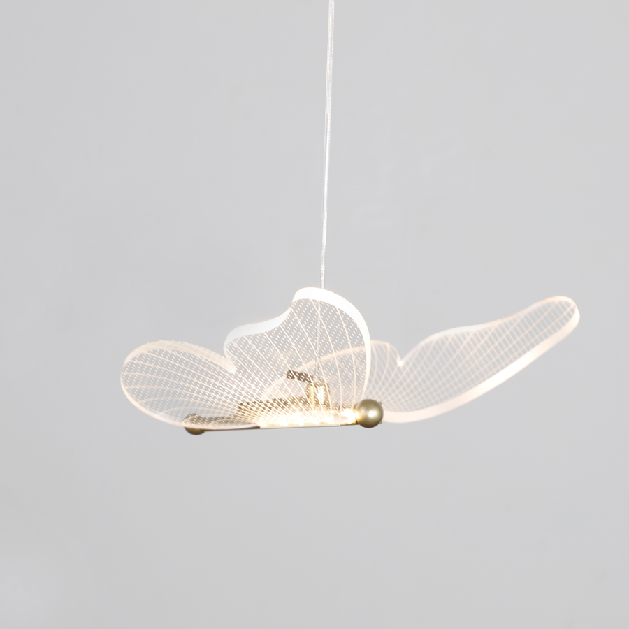 Acrylic Butterfly Small Hanging Lamp LED Pendant Light For Indoor Home Usd