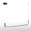LED Single Linear Dinning Room Pendant Lamp Black Color MT-LD2209-1BK