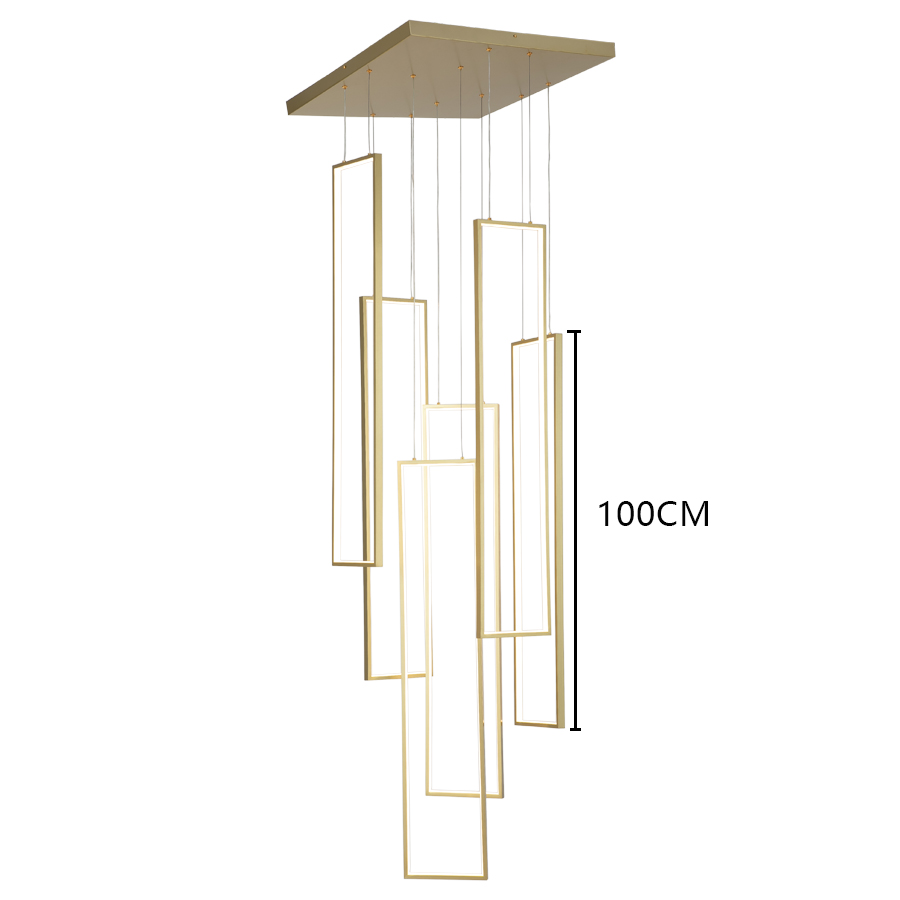 LED Aluminum Pendant Light Big Stair Chandelier