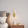 Modern LED Aluminum Double Rings Pendant Light Bedside Pendant Lamp 3000K