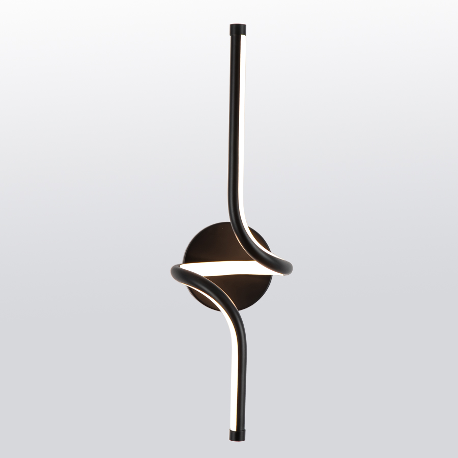 Modern Creative Artistic LED Aluminum Curved Line Wall Lamp 