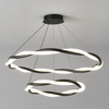 Modern LED Metal Silicone Twist Braided Pendant Light Two Tiers For Indoor Decor